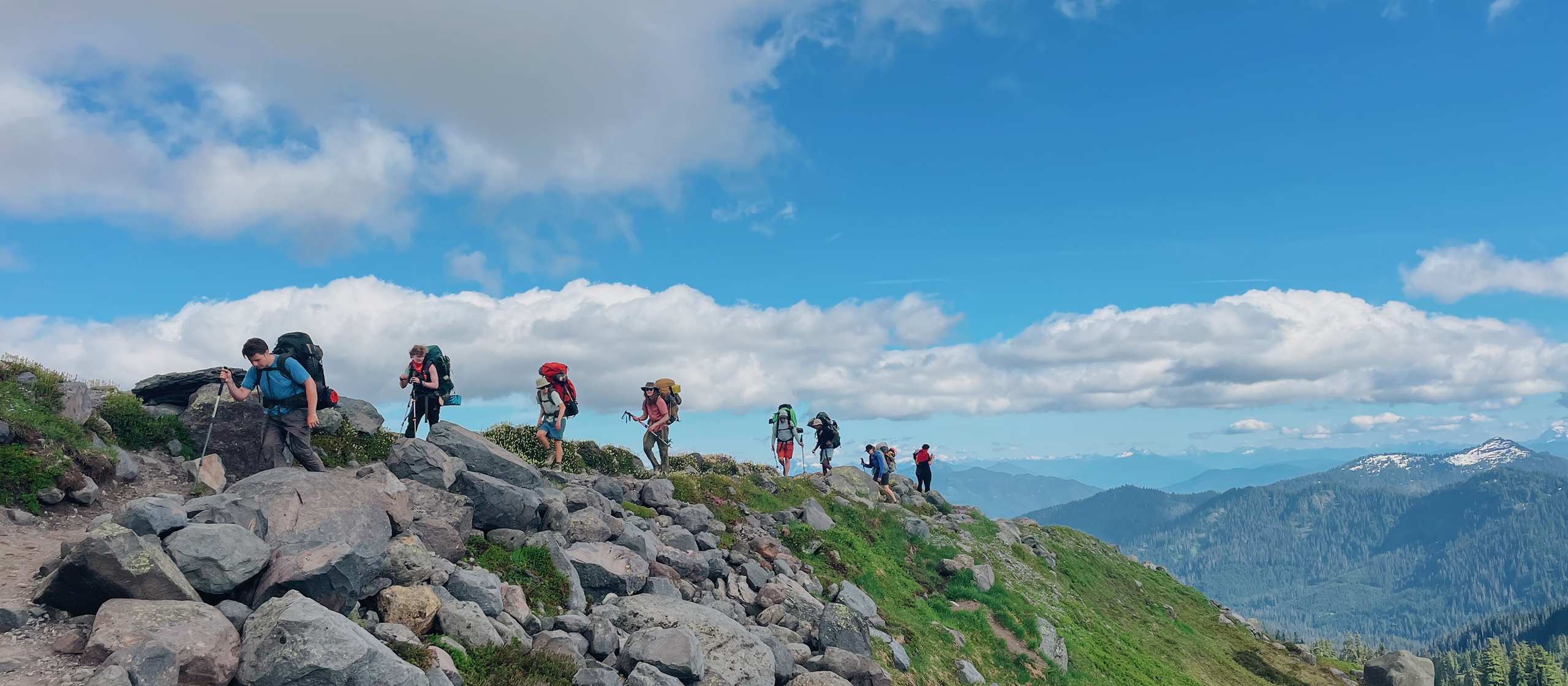 Turquoise lake and snow-capped mountains in Canada